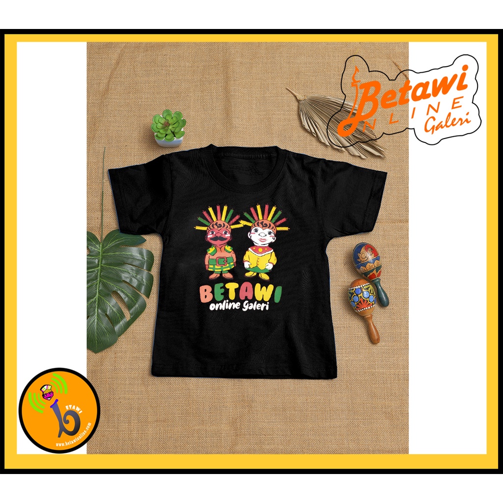 Kaos Anak motif Maskot Ondel Ondel / Kaos Ondel - Ondel Anak