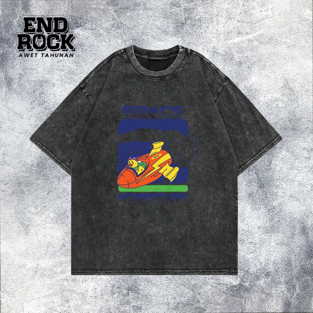 Kaos Oversize Wash Original Endrock Tema Duck Space DTF00106