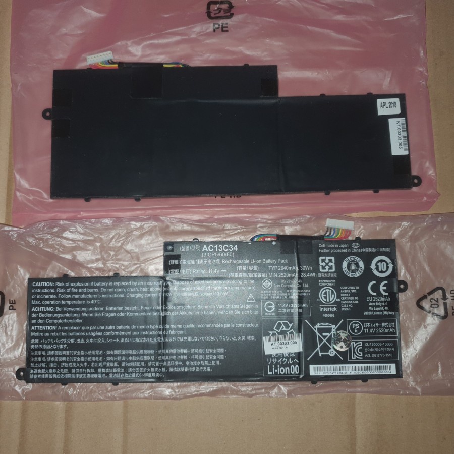 Baterai Laptop Original Acer Aspire V5-122, V5-122P, V5-132 AC13C34