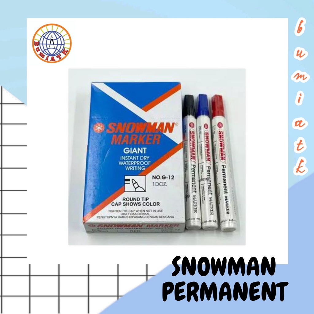 

SPIDOL PERMANENT / SPIDOL TIDAK BISA DIHAPUS / SNOWMAN SPIDOL PERMANEN / SNOWMAN G-12
