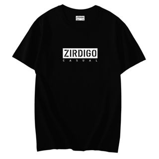 Zirdigo Baju Kaos Distro Zirdigo Casusl Text Putih Lengan Pendek