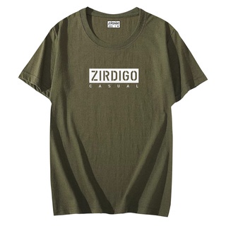 Zirdigo Baju Kaos Distro Zirdigo Casusl Text Putih Lengan Pendek