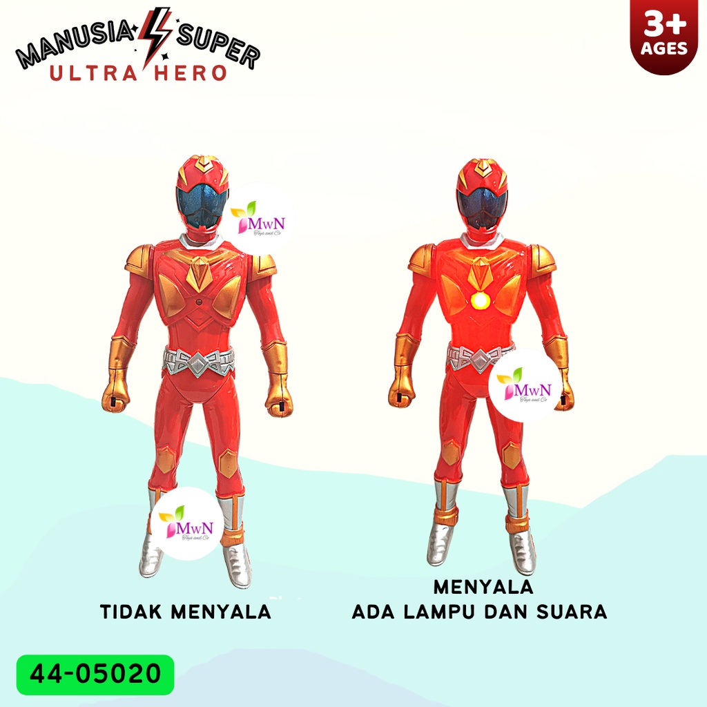 MWN Mainan Anak Robot Ultrahero Besar Lampu Dan Suara No.44-05020