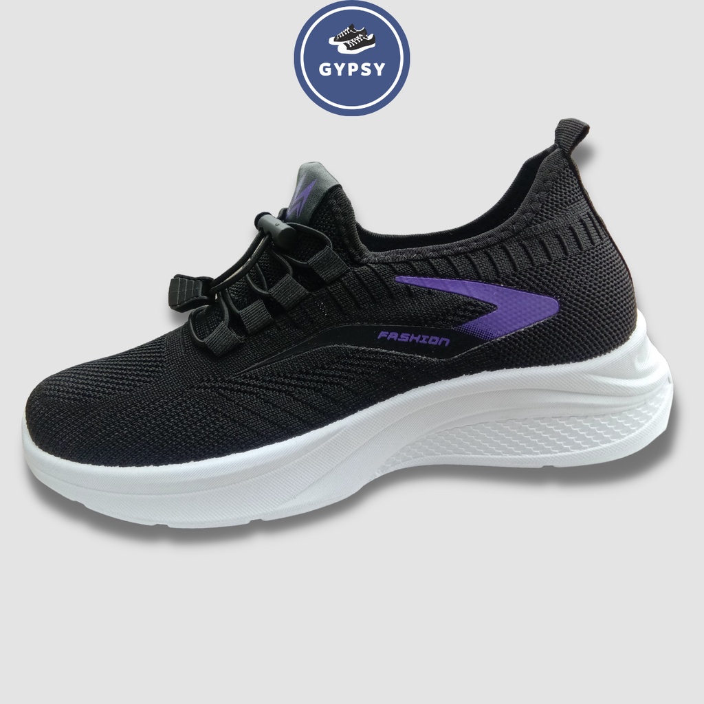 Gypsy - Forey Sepatu Wanita Tali Bahan Rajut Sneakers Cewek Import Sport Olahraga XGH88