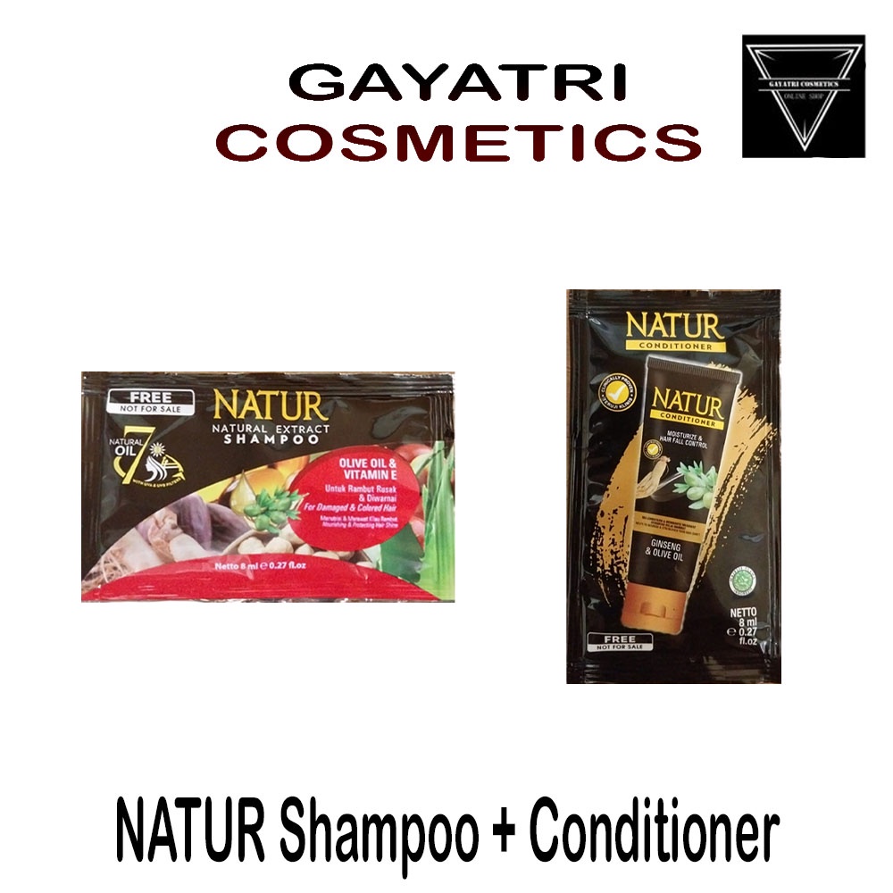NATUR Shampoo 8ml + Conditioner 8ml