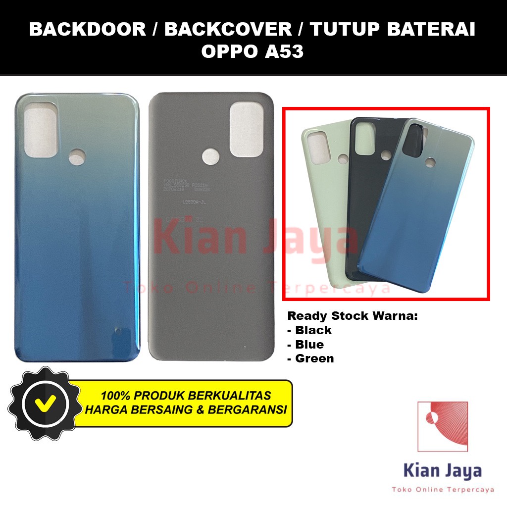 Backdoor Oppoo A53 Back Cover Tutup Belakang Baterai Cassing Casing Backcase Original