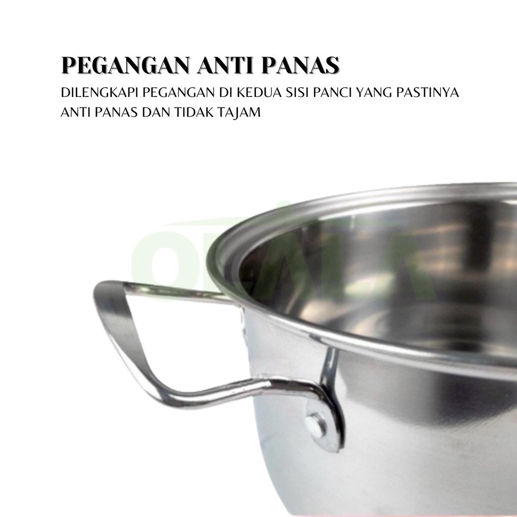 PANCI SET STAINLESS HIGH POT STEAMER + TUTUP KACA 12PCS PANCI STAINLESS STEEL OLL-CH4615