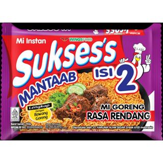 

NOODLES/MIE INSTANT SUKSES ISI 2 GORENG RASA RENDANG KEMASAN SATUAN/ECER