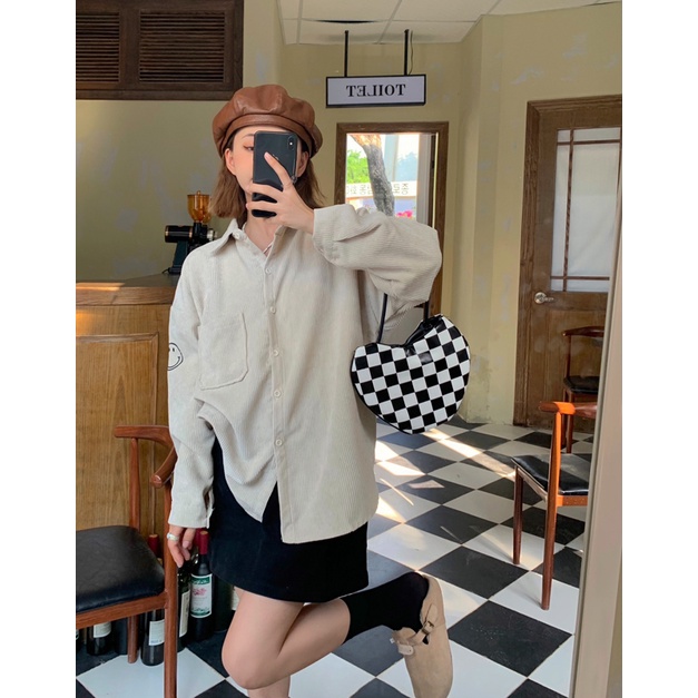 Korean Style Blouse Wanita Oversize Kemeja Casual Import Terbaru Atasan Wanita