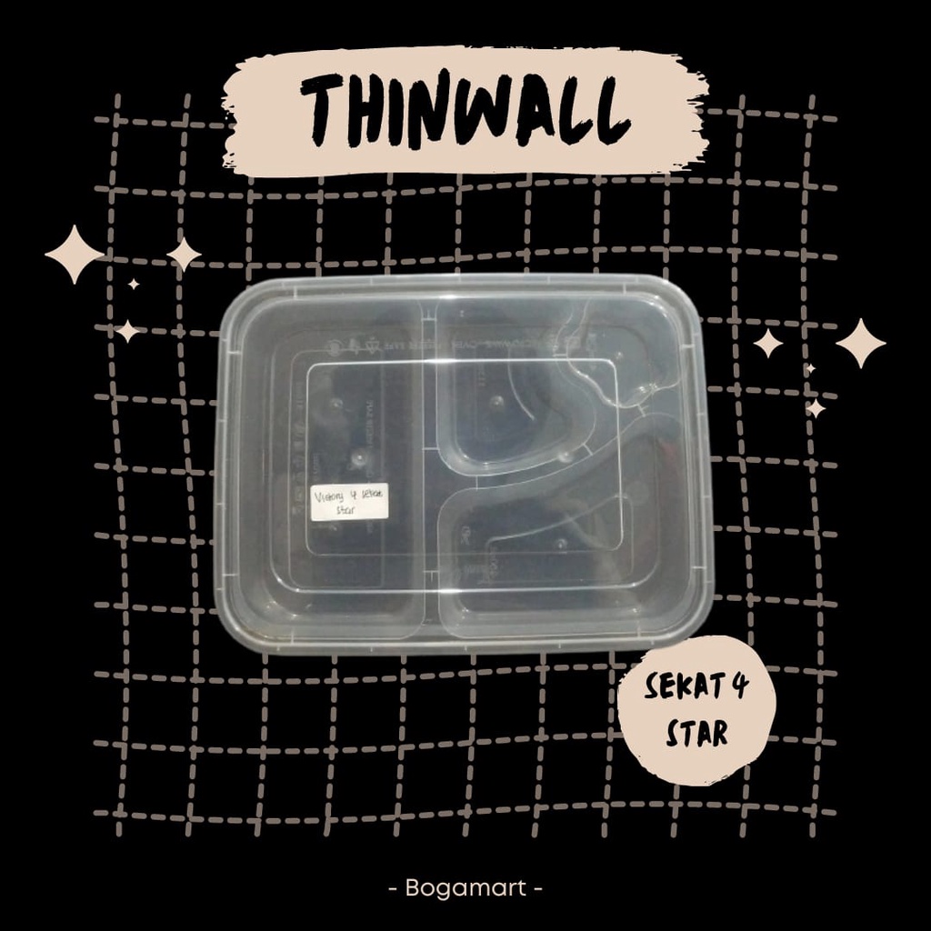 Thinwall Victory Sekat 4 STAR / Thinwall Victory Bento / Thinwall Bento Sekat / Thinwall Sekat / Lun
