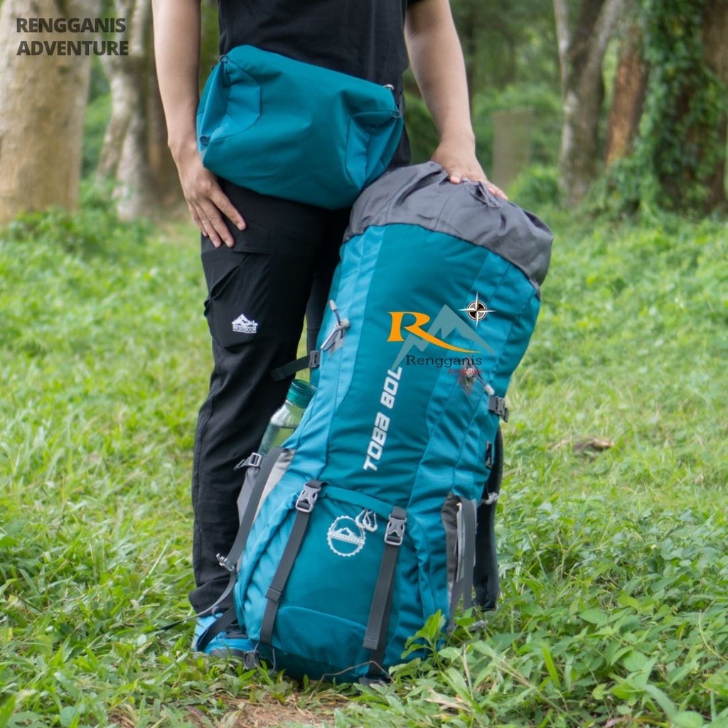 Tas Ransel Hiking AREI OUTDOOR TOBA 80 LITER USB PORT TOBA 60 LITER Carrier Gunung Rei Outdoor Gear