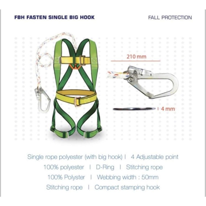 Full Body Harness Single Big Hook GOSAVE FASTEN