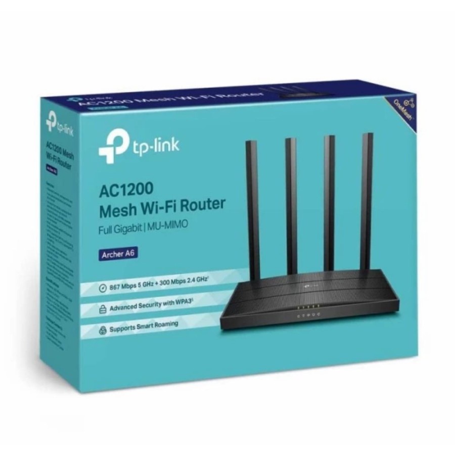 TP-LINK ACHER A6 AC1200 WIRELESS MU-MIMO GIGABIT ROUTER