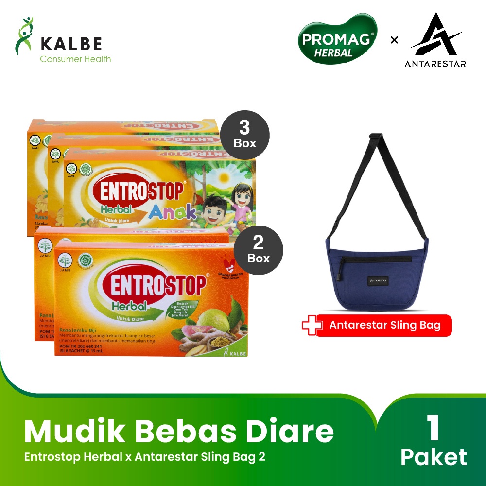 Mudik Bebas Diare : Entrostop Herbal x Antarestar Sling Bag