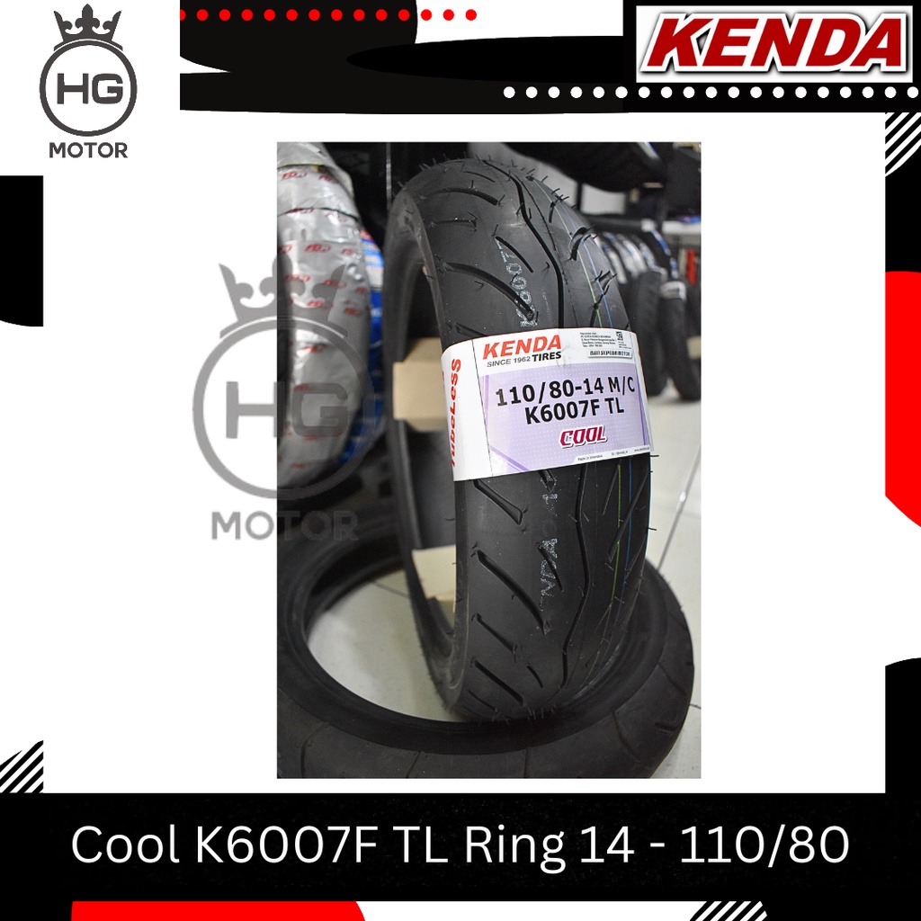 BAN KENDA K6007F K6007 110/80 140/70 RING 14 TUBELES AEROX