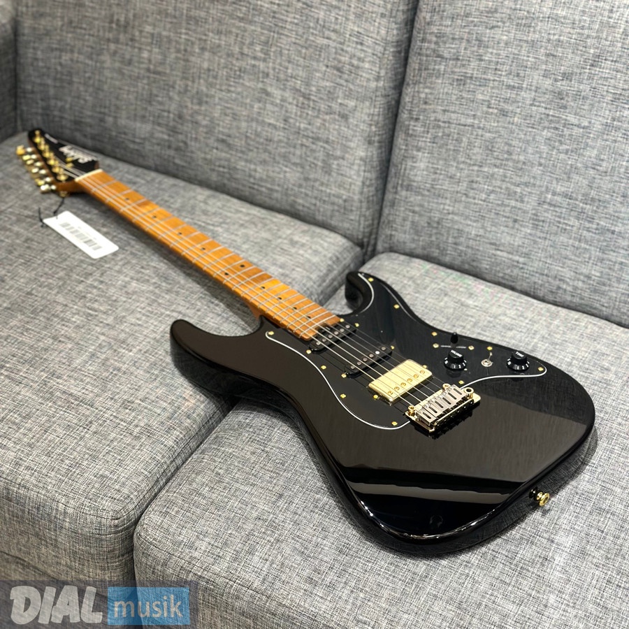 Soloking MS1 Classic Black Beauty - Gitar Stratocaster Gold Hardware