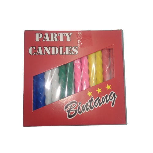 [4 Pack] Lilin Spiral Warna-Warni | Lilin Spiral Besar | Lilin Ulang Tahun Spiral Besar