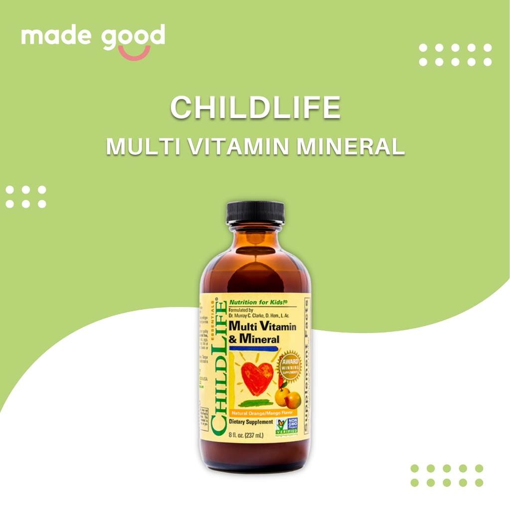 Childlife Multivitamin & Mineral Natural Orange Mango Flavor 237 ml