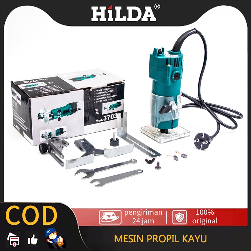 New HILDA Mesin Propil Kayu Trimer Kayu /Router Ukir Kayu Murah Berkualitas Mesin Tukang Kayu Buat