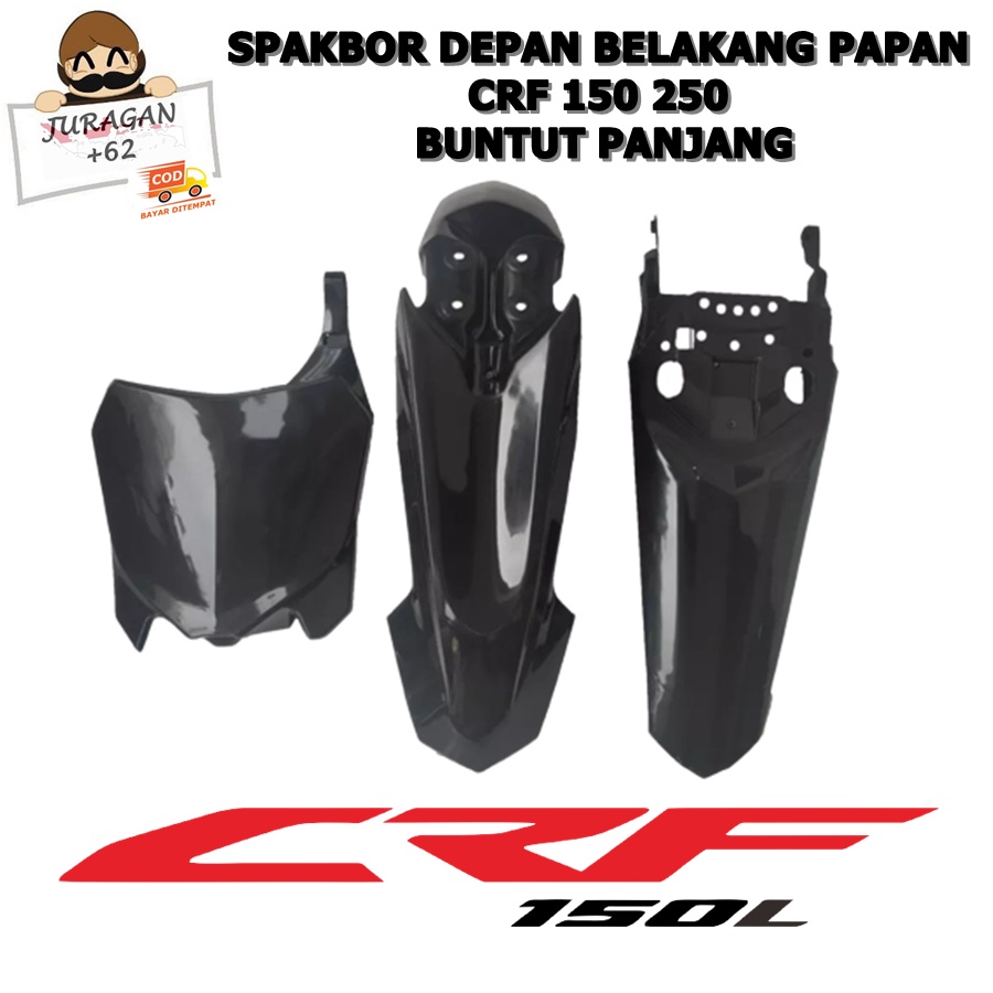 SPAKBOR SET DEPAN BELAKANG PAPAN NOMOR CRF 150 250 MOTOR CROSS TRAIL HONDA CRF 150L