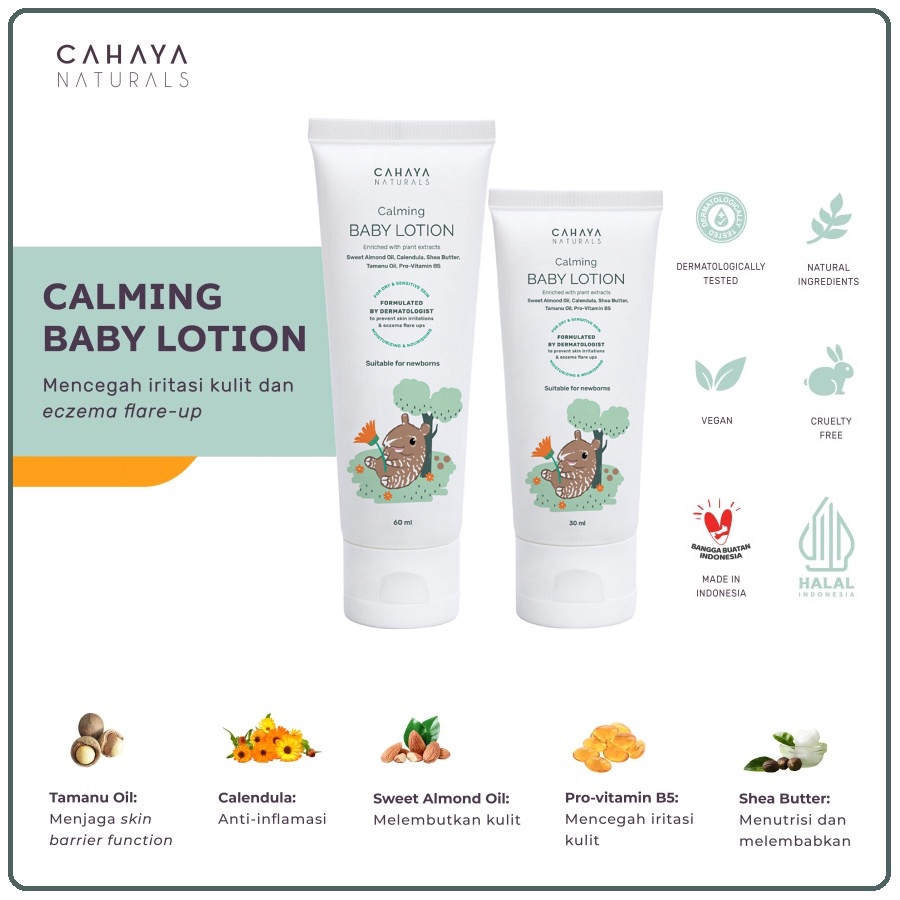 Cahaya Naturals Calming Baby Lotion | Lotion Bayi