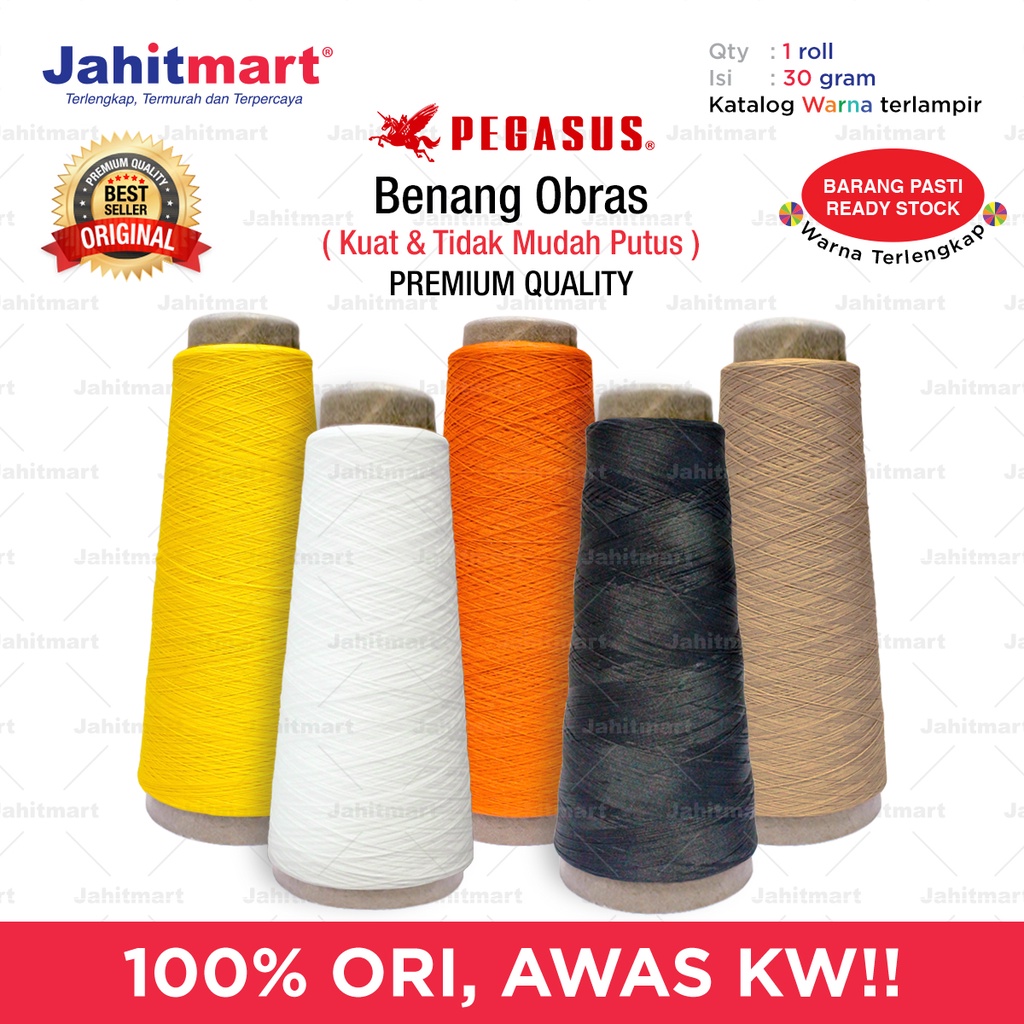 Benang Obras Premium Kecil 30gr Merk PEGASUS