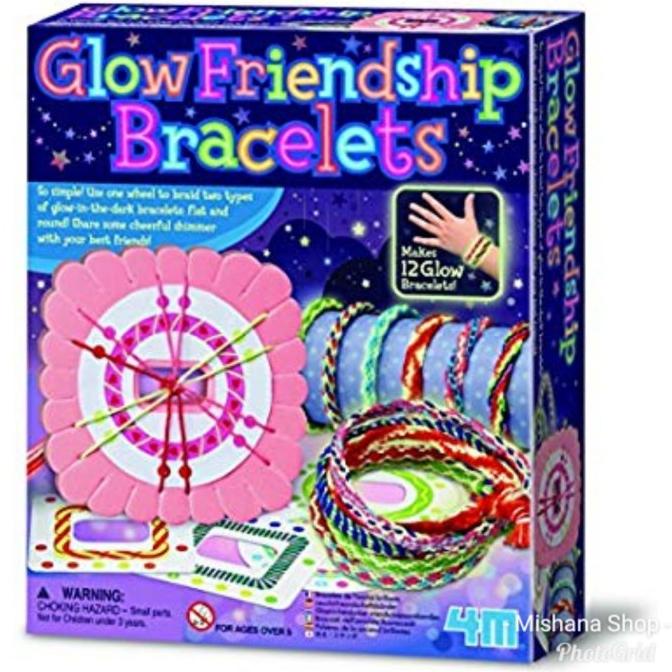 Mainan Kreatif Buat Gelang Anak 4M Glow Friendship Bracelet KidzMaker
