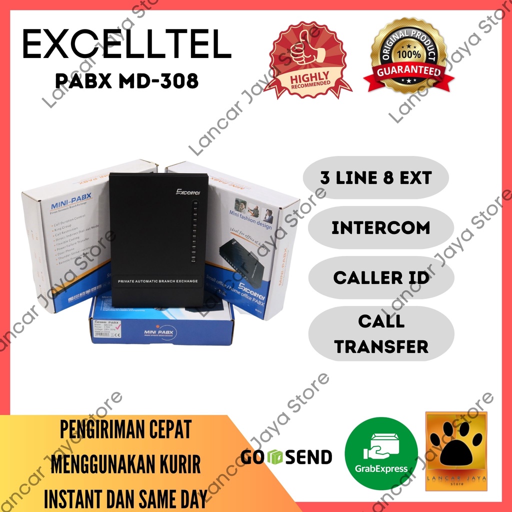 Pabx Series Excelltel MD308 (3 Line 8 Extension) Mesin Pabx Excelltel