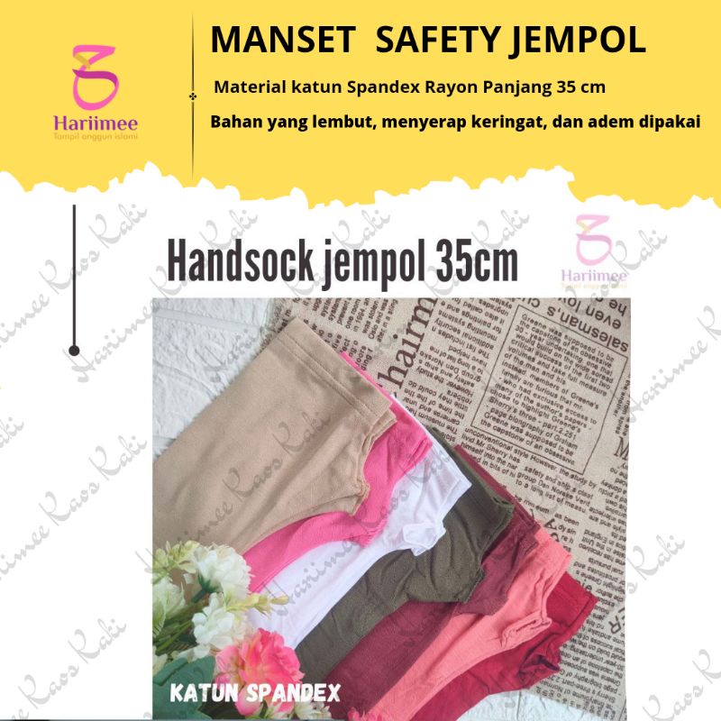 [ COD BISA] Handsock Jempol Manset Tangan Jempol Safety Fingerless Panjang ± 35 cm