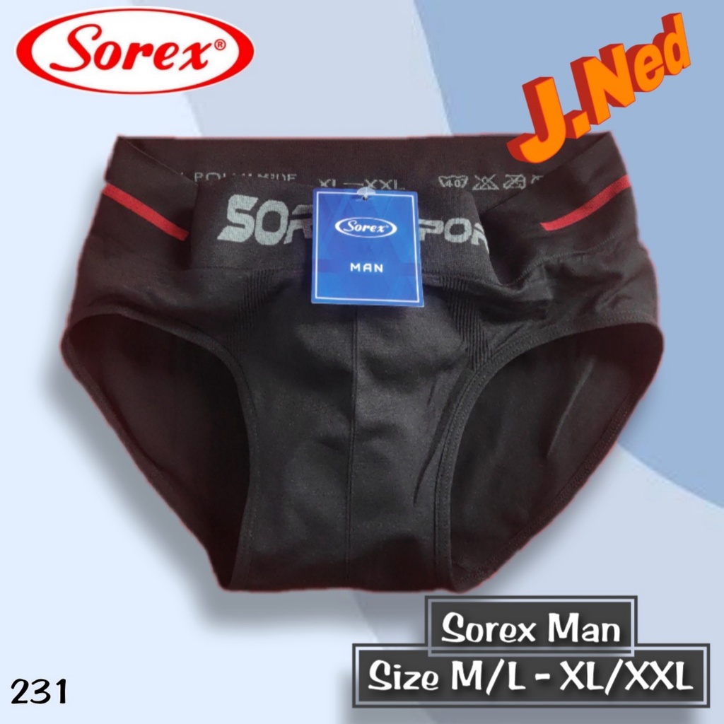 J231 (hrg satuan) CD PRIA SOREX CELANA DALAM PRIA IMPORT M - XXL