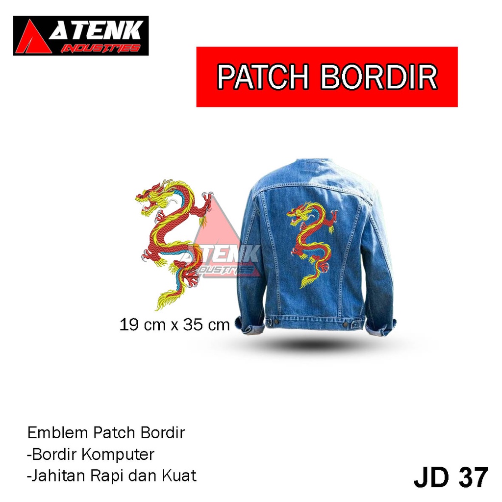 BACK PATCH BORDIR - GAMBAR NAGA 2