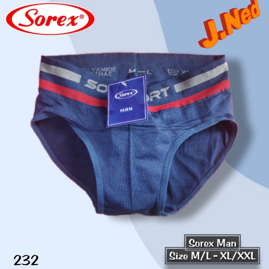 J232T 3PCS SOREX CELANA DALAM PRIA IMPORT SIZE M - XXL