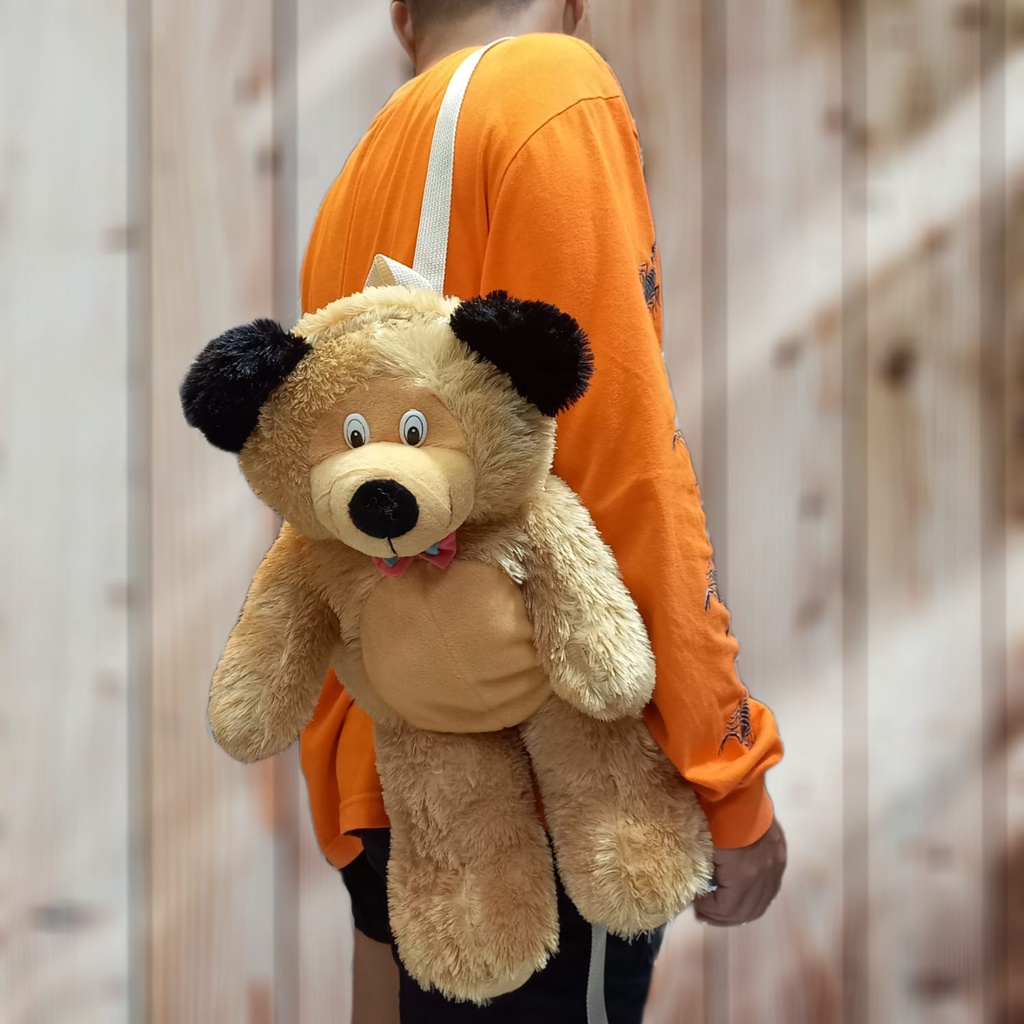 Tas Ransel Anak Karakter Boneka Teddy Bear Mischa Lucu Gemoy Bisa Untuk Anak Dewasa