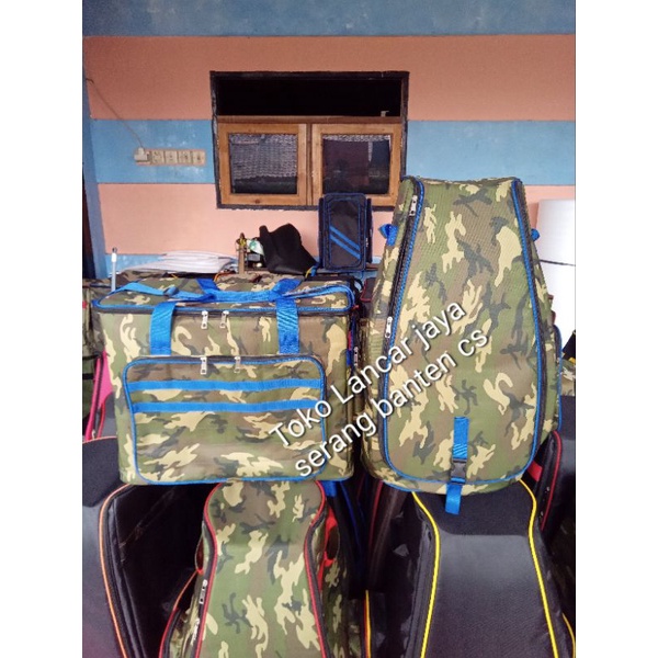 tas rampak jaipong 1set motif army tas kendang