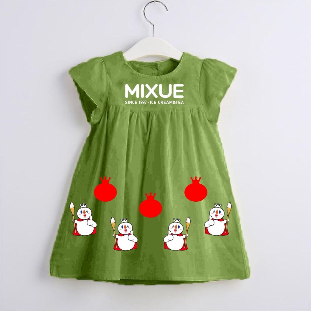 MIXUE dress anak perempuan