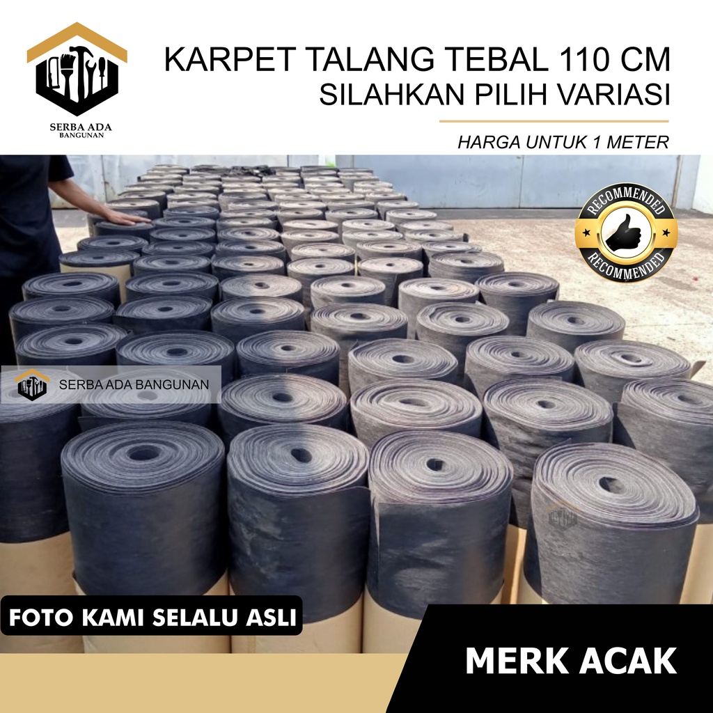 Karpet Talang Air Per Meter 110 (106 cm) Merah Hitam Hijau Pabrikan READY!!