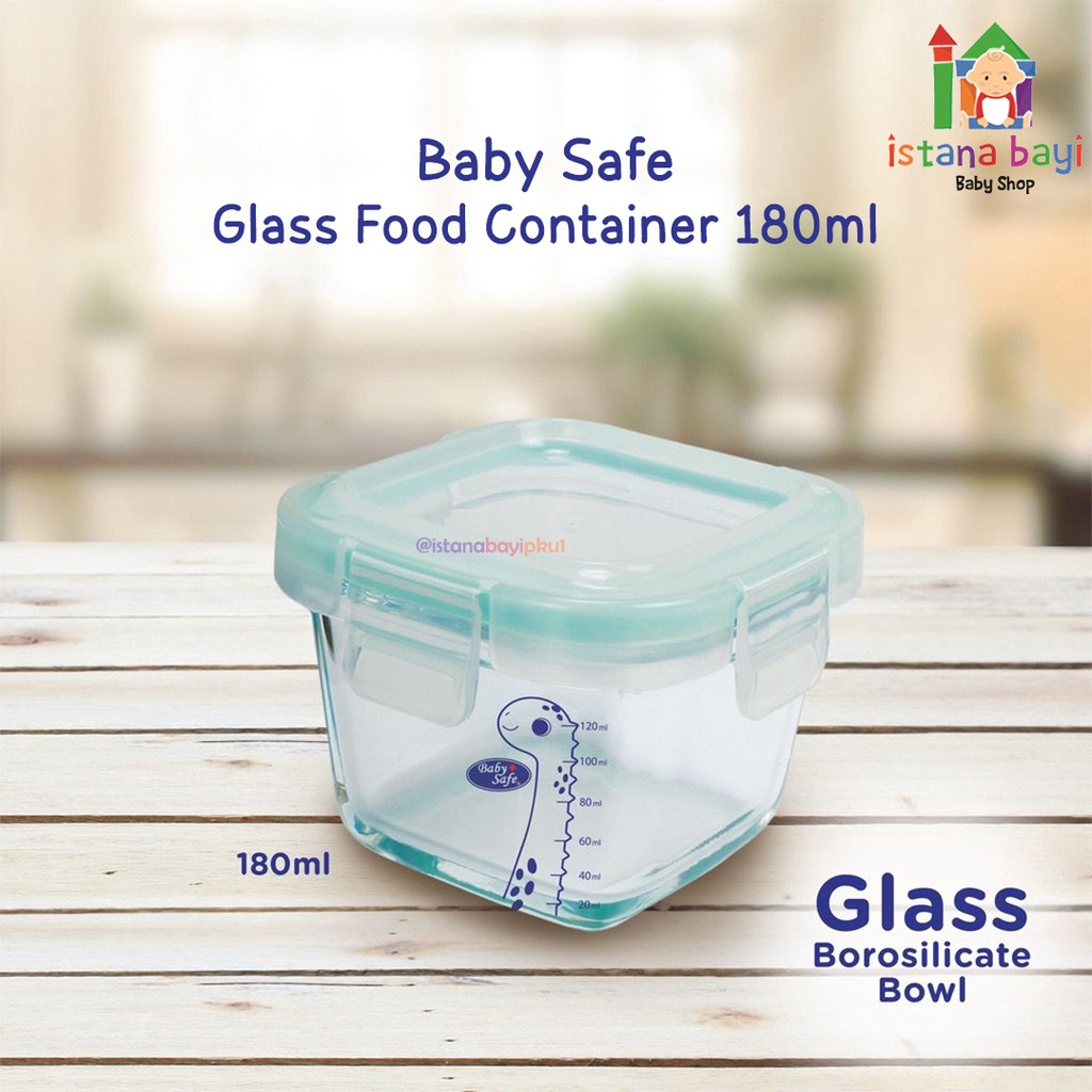 Baby Safe Glass Container 180ML FC006/Tempat Makan Bayi