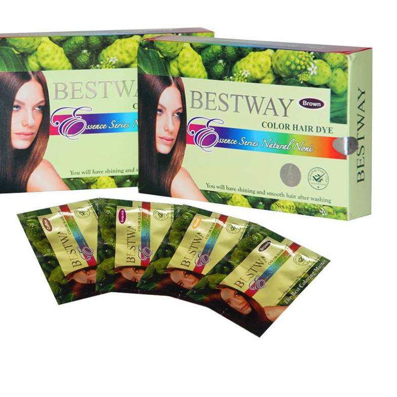 Terbaru⭐✔️-BESTWAY NONI MAGIC COLOR HAIR DYE SHAMPOO PEWARNA RAMBUT CAT BSY BROWN BURGUNDY COFFEE