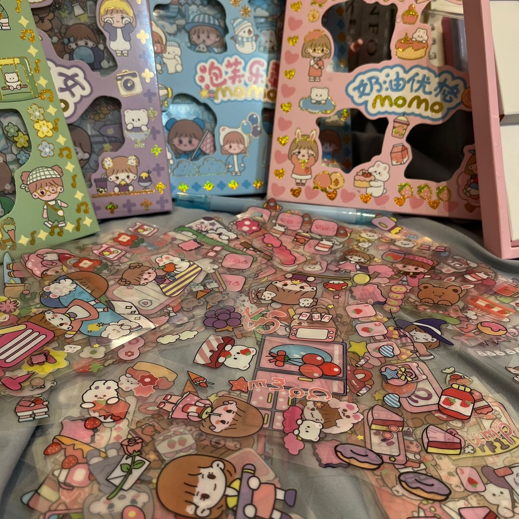 

Paket sticker SENMU MOMO isi 100 Lembar gambar anak perempuan box besar