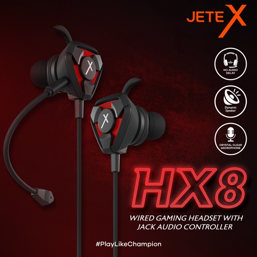 Earphone Headset Gaming JETE HX8 with Mic