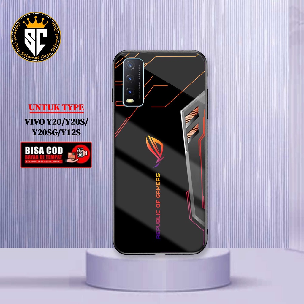Case Vivo Y20 Y20S Y12S Y20SG - Softcase Glass kaca - Hardcase Glossy [ROG] VIVO Y20 VIVO Y20S Terba