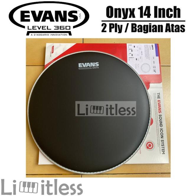 Head Drum Evans Snare 14 Inch Onyx Black
