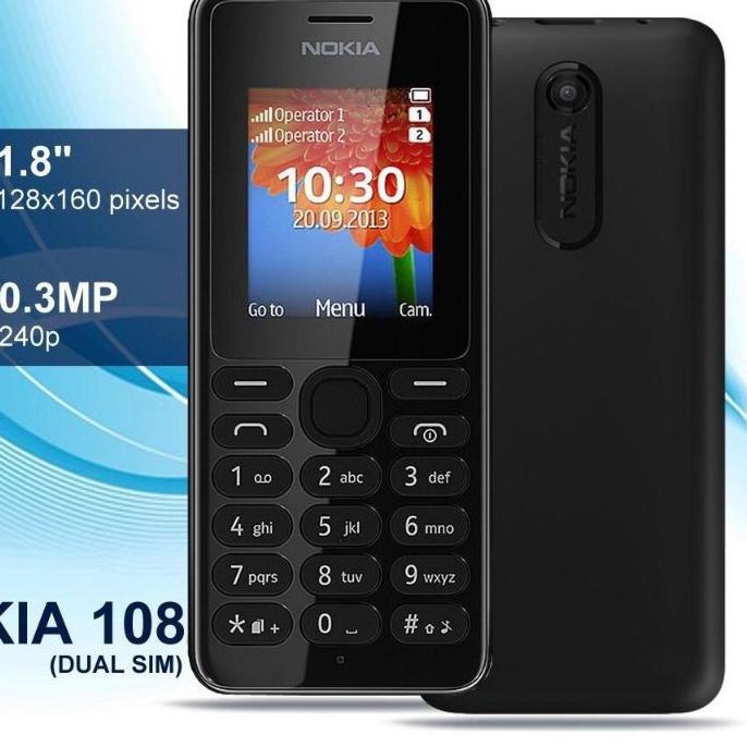 Ramadhan Offer✔️✔️-Handphone Nokia 108 NEW Hp Nokia 108 Dual Sim Fullset
