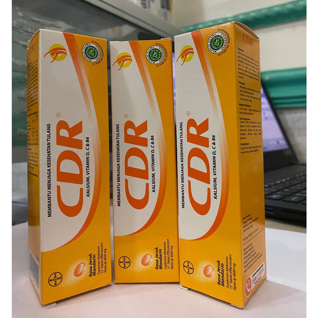 CDR Effervescent isi 15 Tablet / Vitamin C / Suplemen Kesehatan