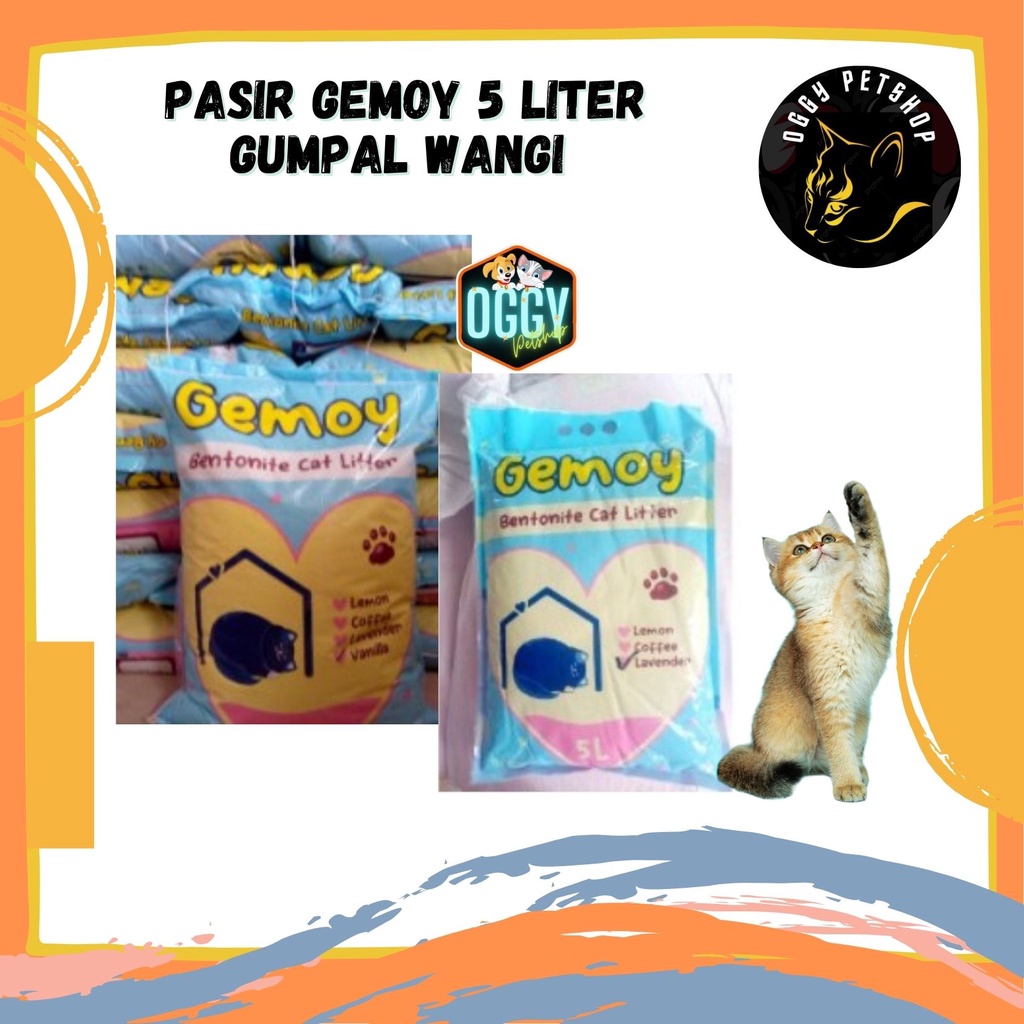 Pasir GEMOY 5 LTR Gumpal wangi top banget setara pawsitive