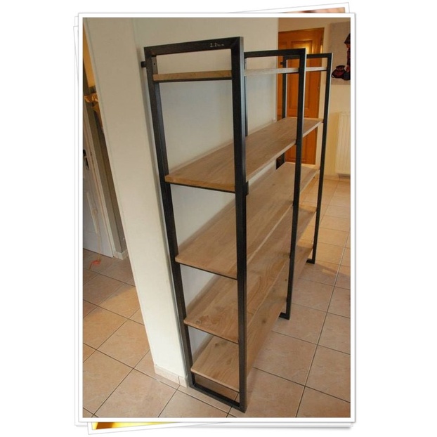 lemari partisi  40x200x150 minimalis besi/Rak penyekat ruangan modern.