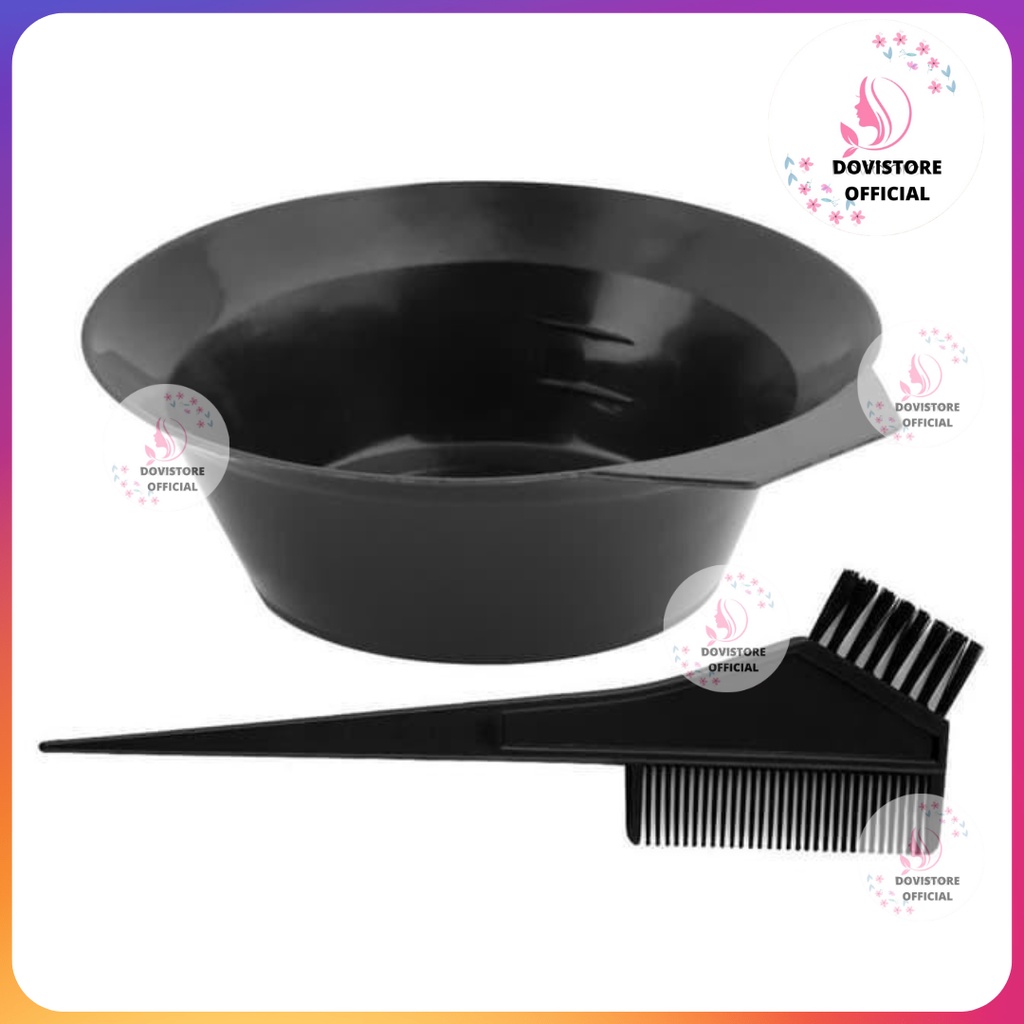 MANGKOK DAN SISIR CAT RAMBUT 2 IN 1 / Mangkuk Semir Cat Rambut Bonding Smoothing Jual Satuan