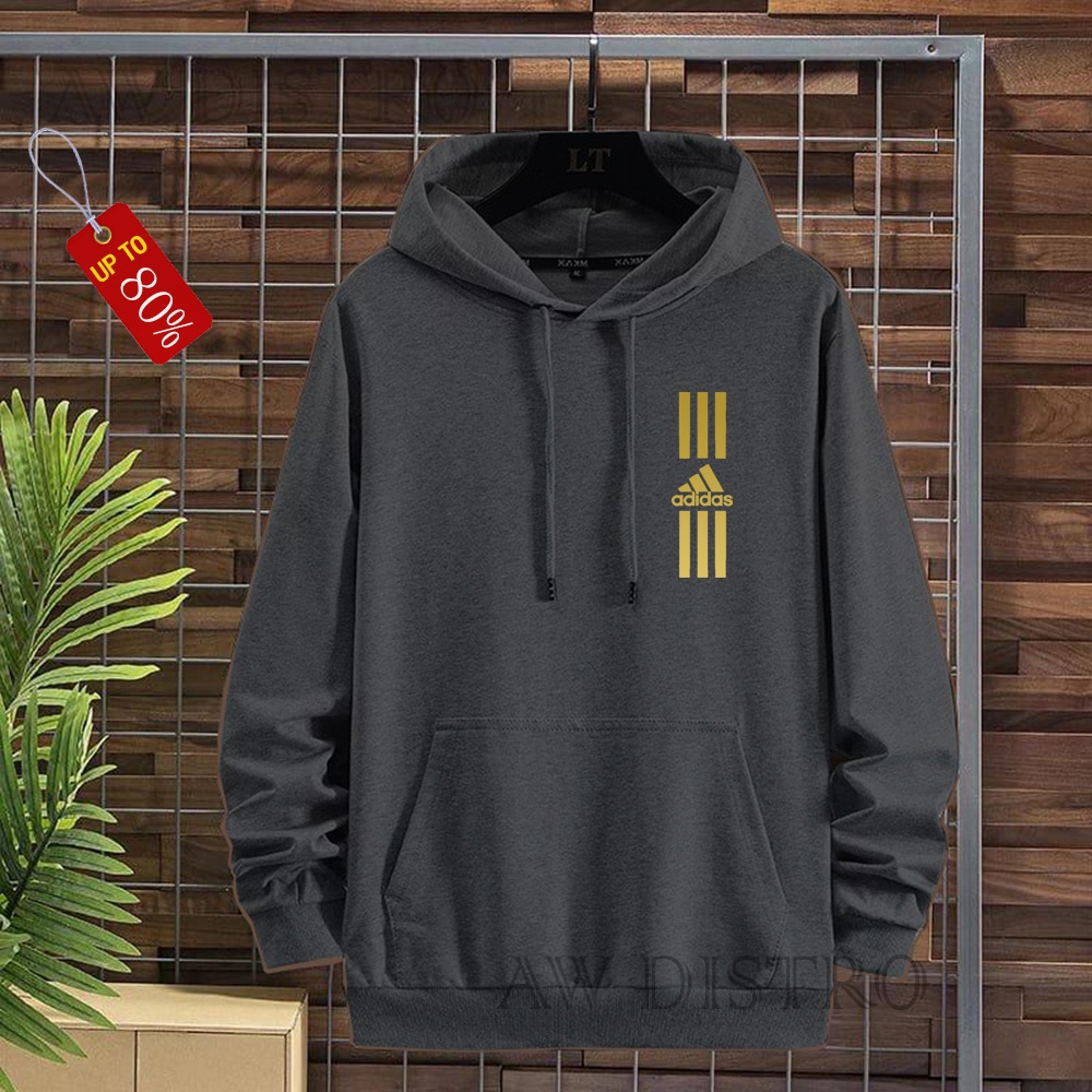 COD Promo Termurah Sweater Hoodie Modern Ads 333 Text Gold Premium Quality