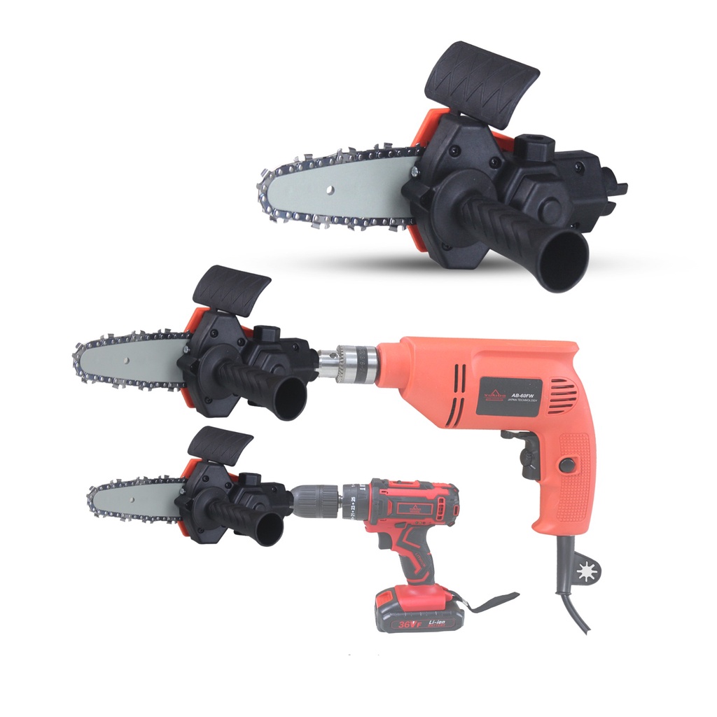 Adaptor Bor Drill Menjadi Gergaji Chain Saw / Converter Drill Chainsaw