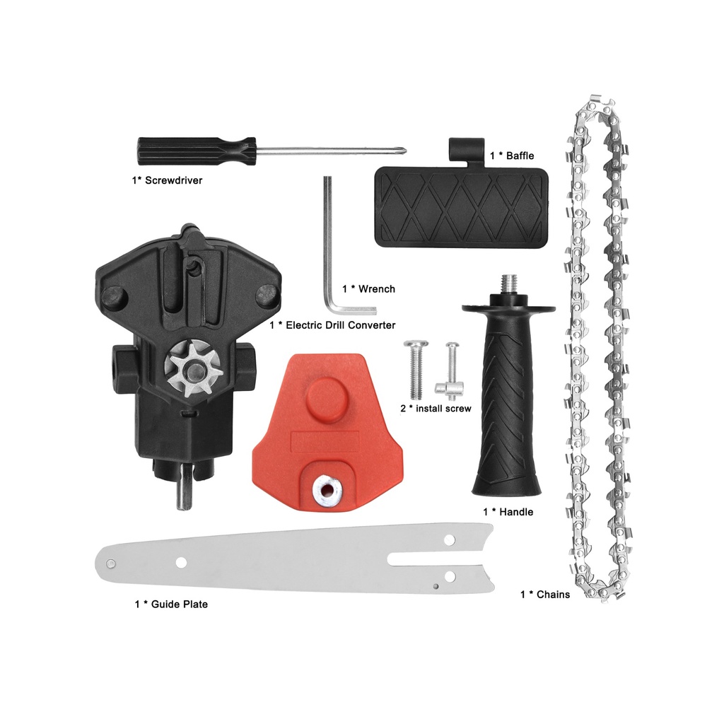 Adaptor Bor Drill Menjadi Gergaji Chain Saw / Converter Drill Chainsaw